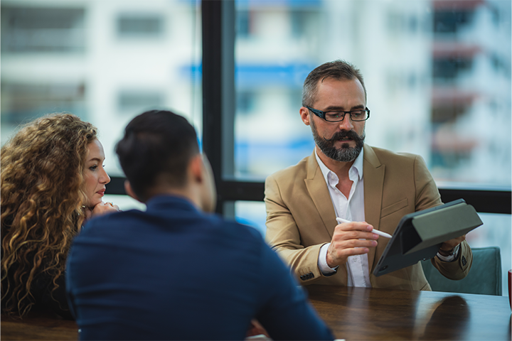 new ciso consulting with members of the technology team